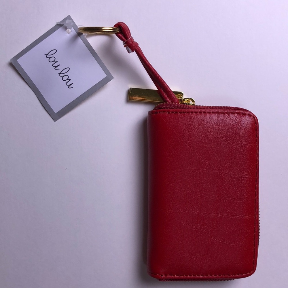 LOU LOU BOUTIQUE Coin Wallet Keychain Red NWT
